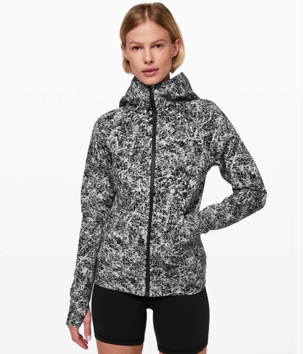 Lululemon Scuba Hoodie Light Cotton Fleece Paint Splatter Y2K Athleisure Size 6
